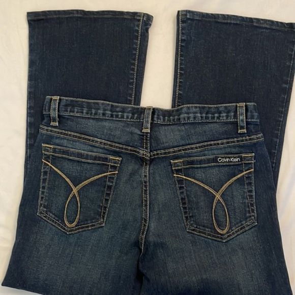 Calvin Klein Flare Blue Women's Jeans Size 12 - Picture 2 of 4